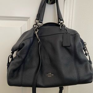 Coach Lenox Satchel Navy Blue